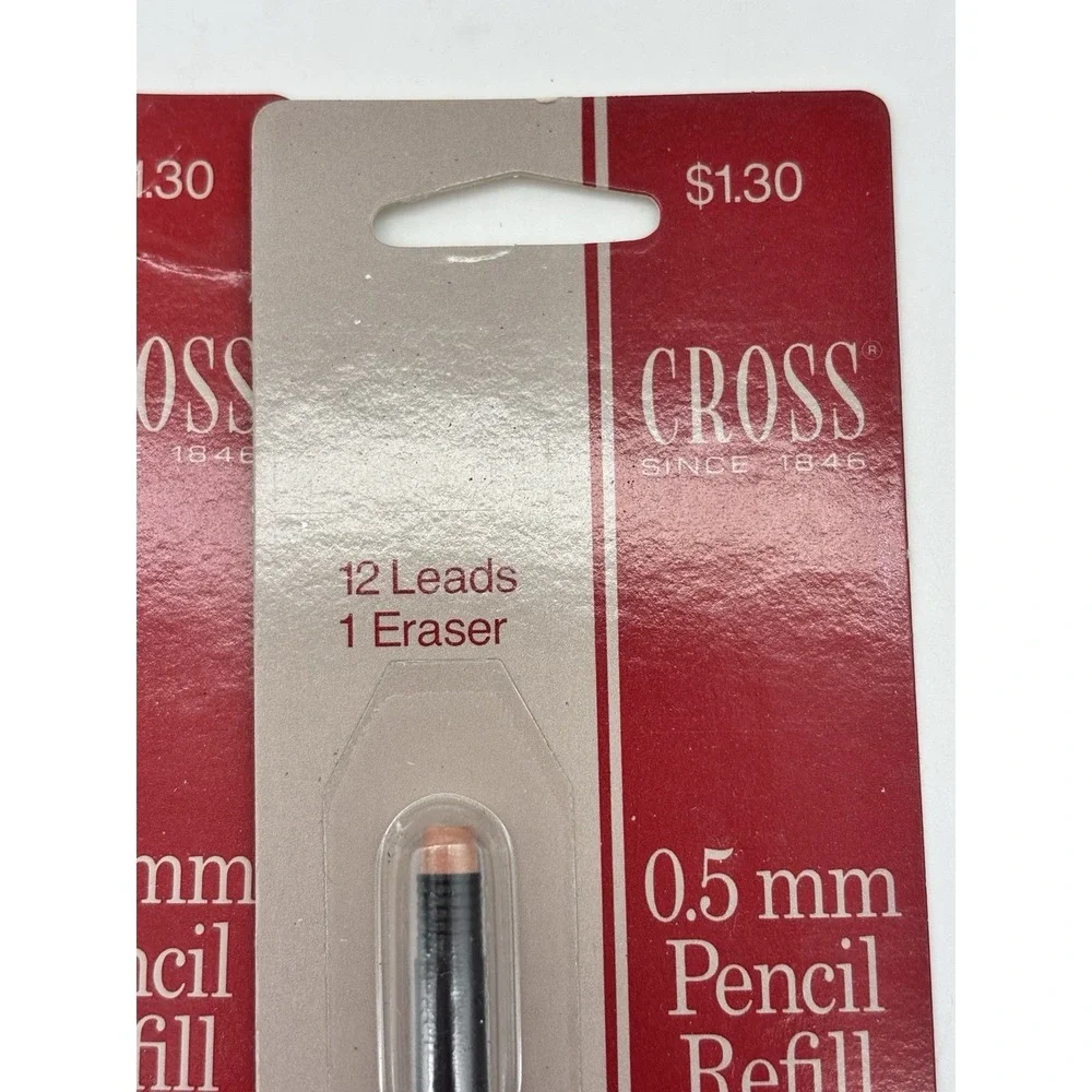 3 Vintage Cross Mechanical Pencil Refill Cassette 0.5mm Lead & Eraser